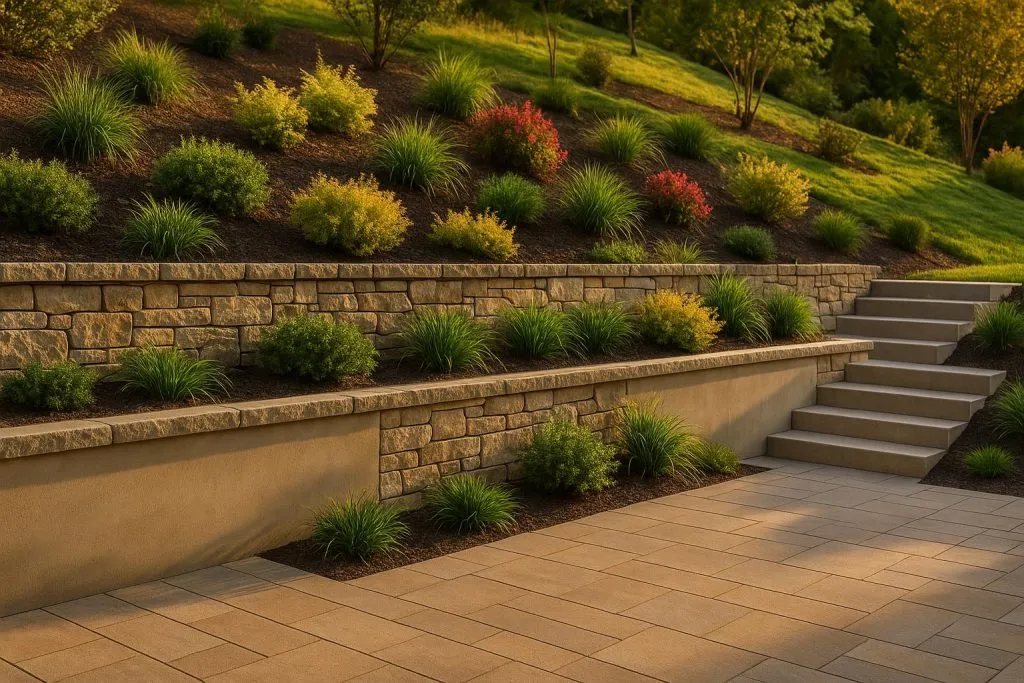 Best Retaining Wall Materials for Sloped Yards
