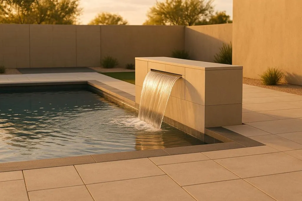Modern Water Feature Ideas for Pool Decks