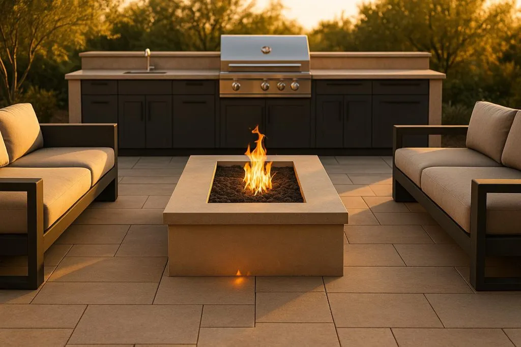 Benefits of Fire Features in Outdoor Kitchens